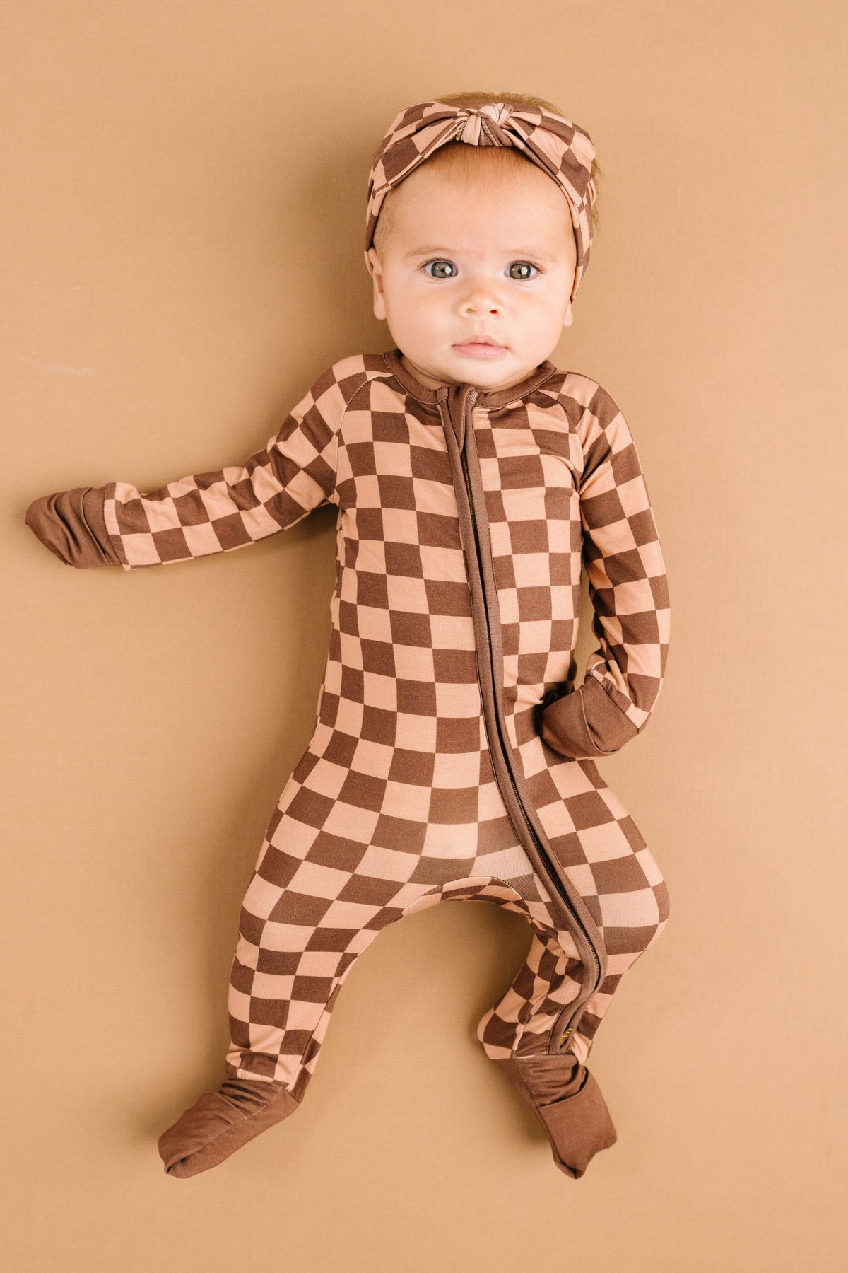 Espresso Checkered Bamboo Sleeper