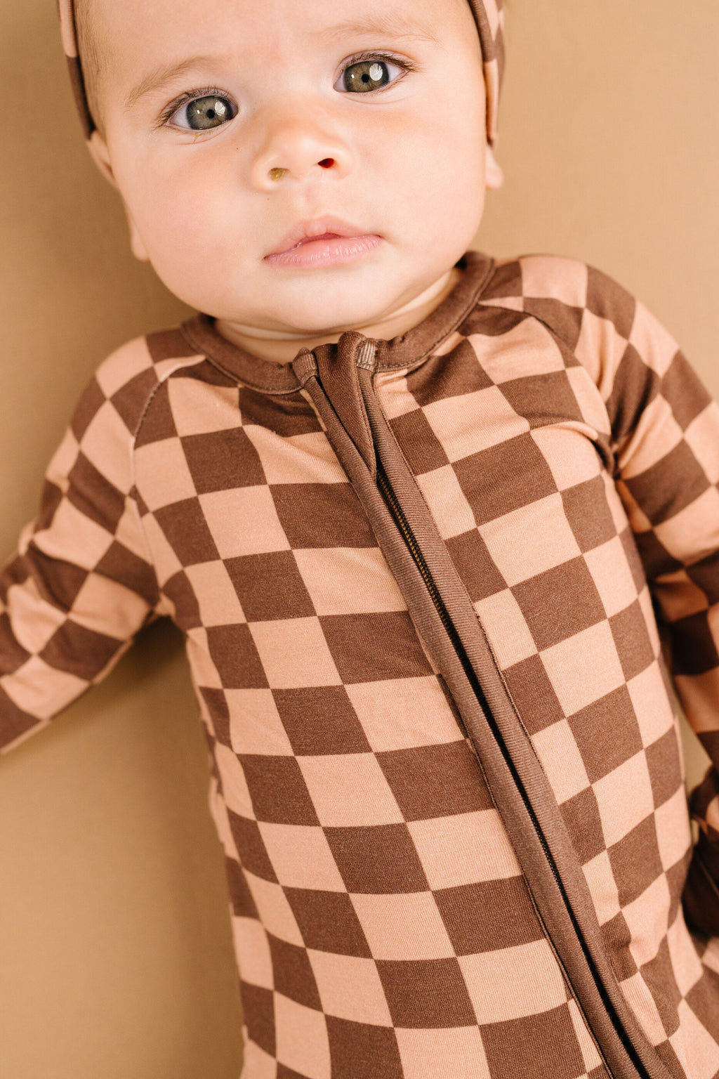 Espresso Checkered Bamboo Sleeper