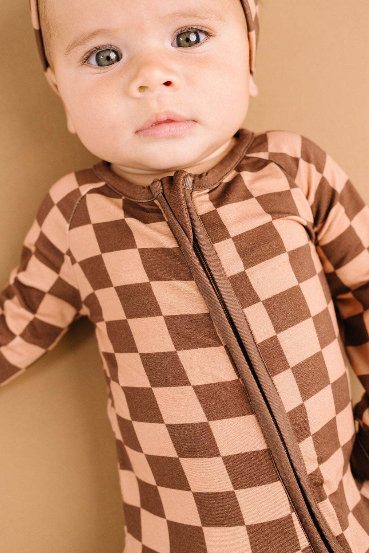Espresso Checkered Bamboo Sleeper