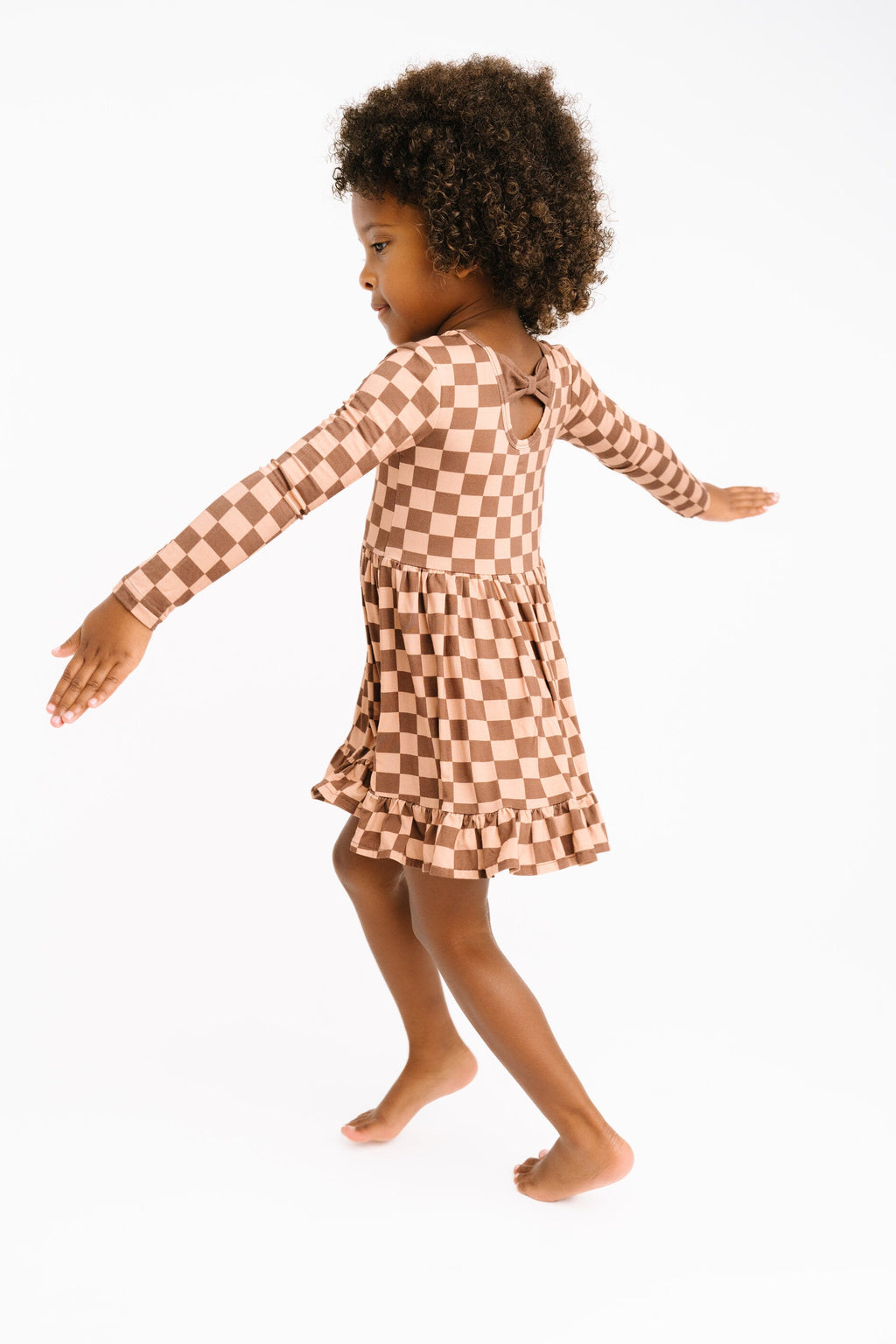 Espresso Checkered Bamboo Dress