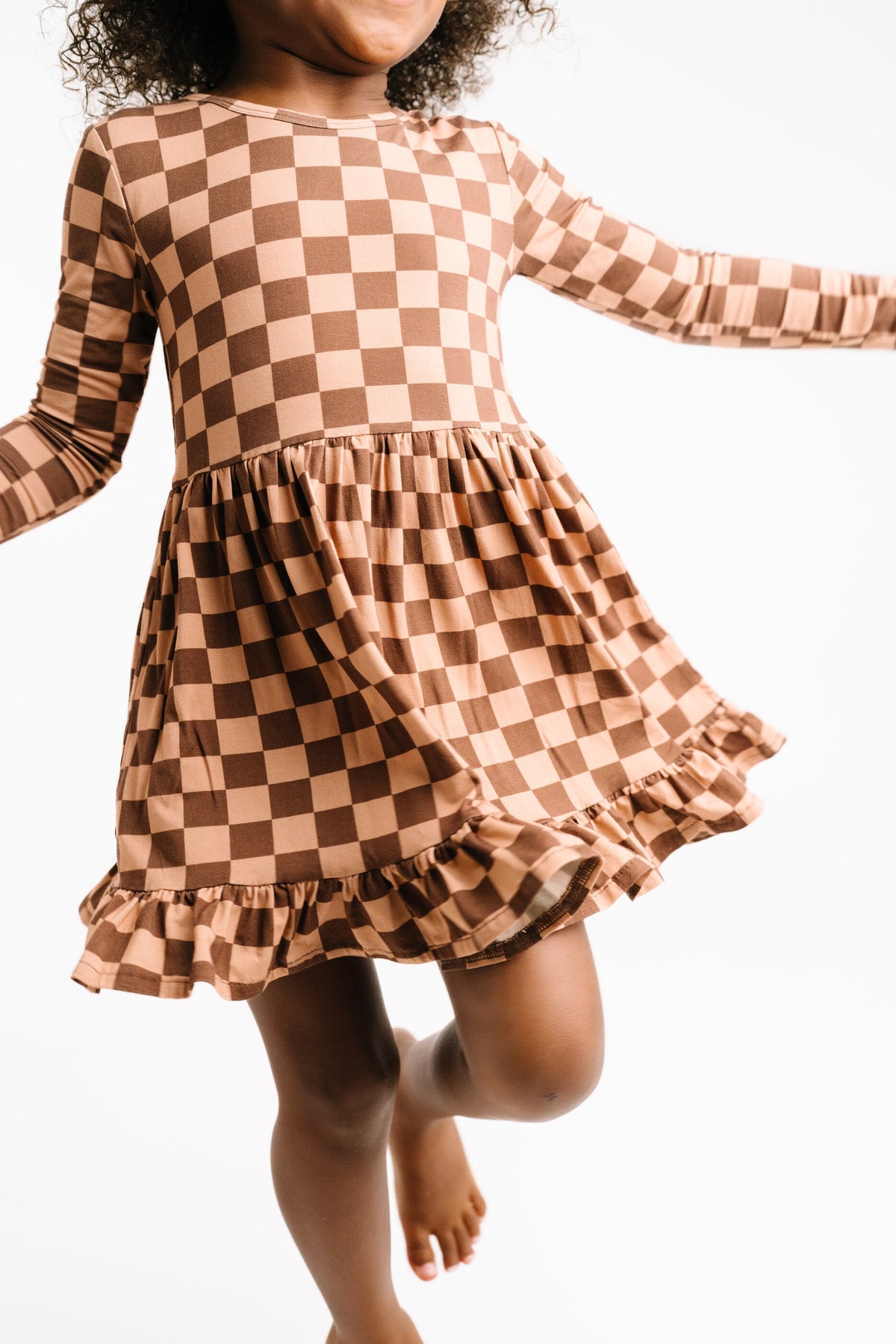 Espresso Checkered Bamboo Dress