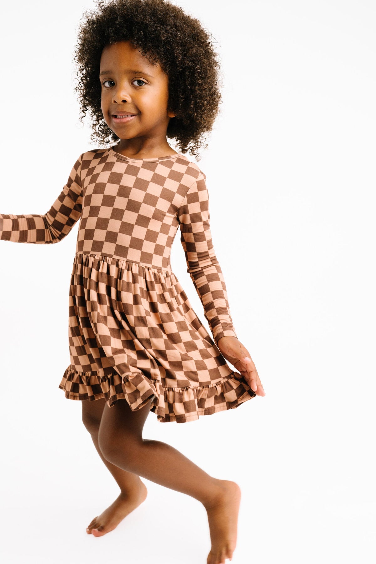 Espresso Checkered Bamboo Dress