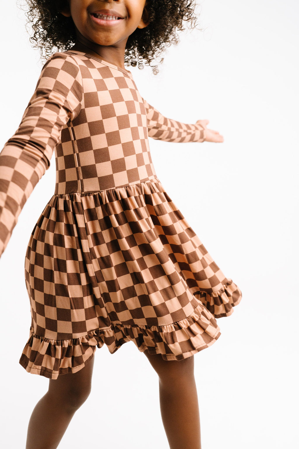 Espresso Checkered Bamboo Dress