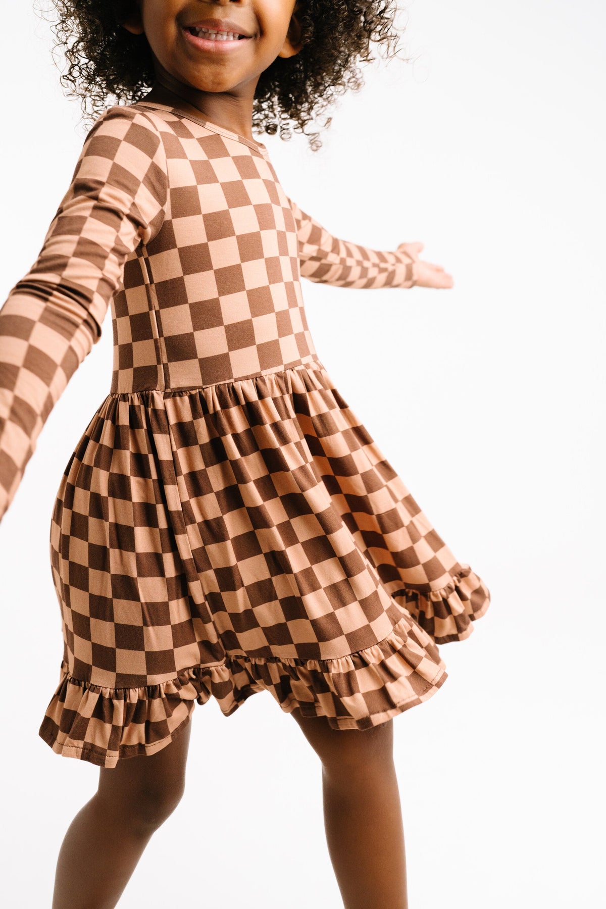 Espresso Checkered Bamboo Dress