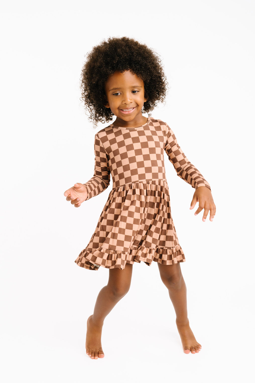 Espresso Checkered Bamboo Dress