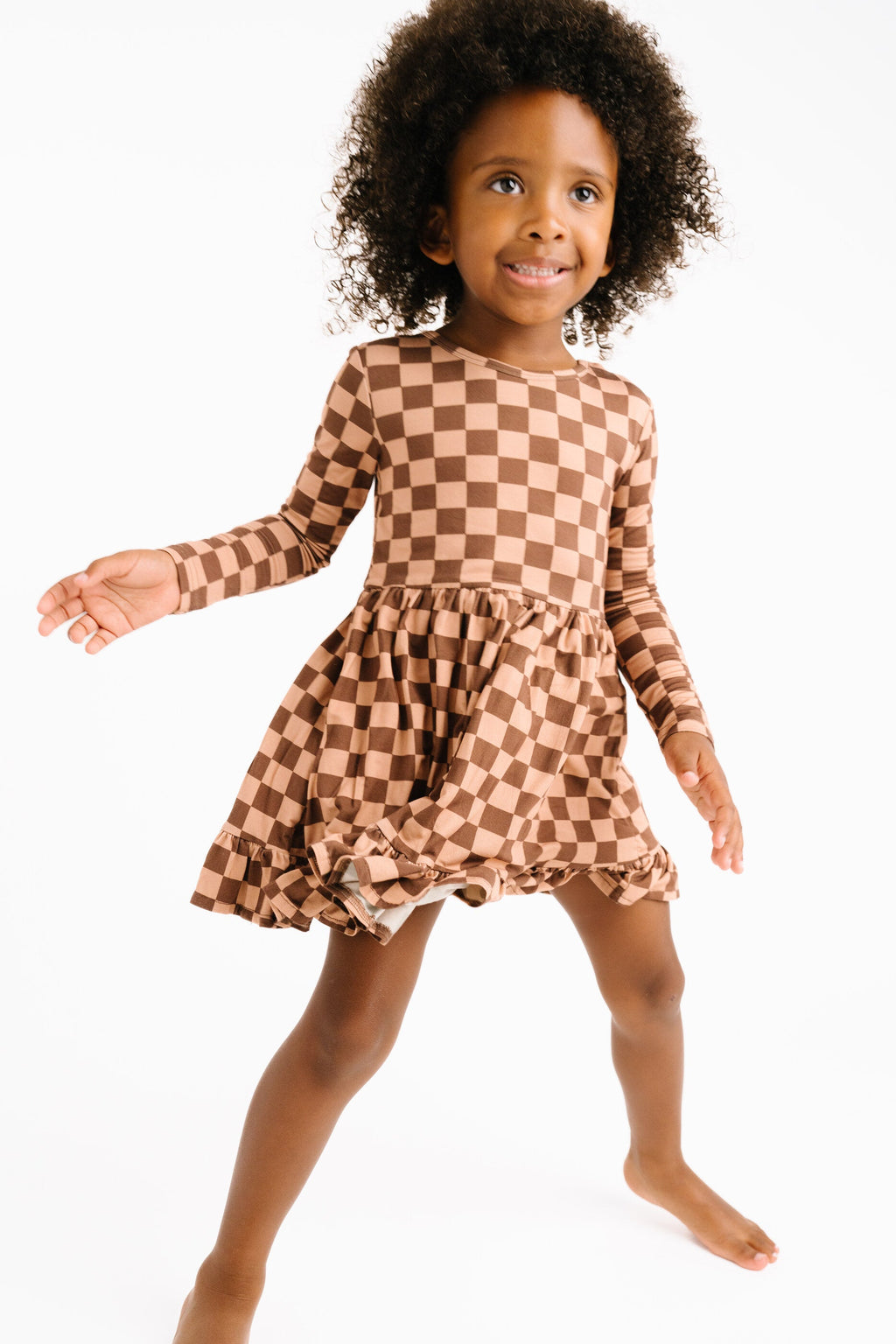 Espresso Checkered Bamboo Dress