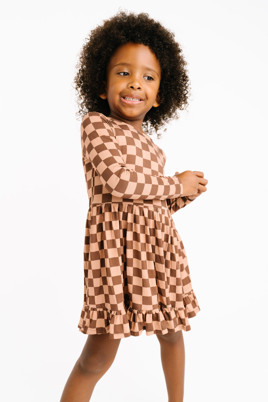 Espresso Checkered Bamboo Dress