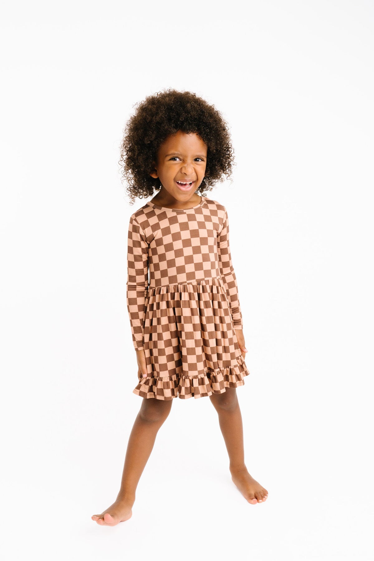Espresso Checkered Bamboo Dress