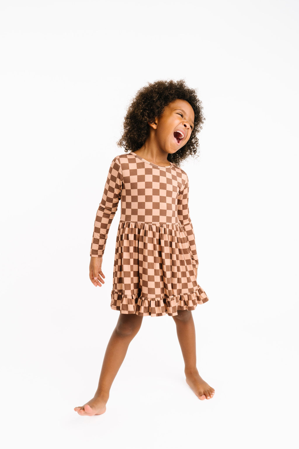 Espresso Checkered Bamboo Dress