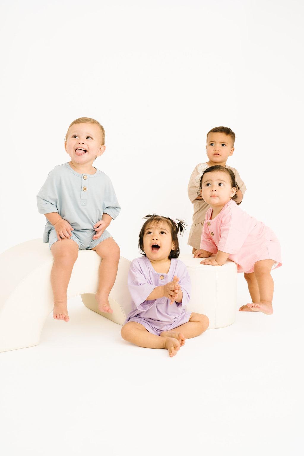 Peony Bamboo Button Slouchy Set