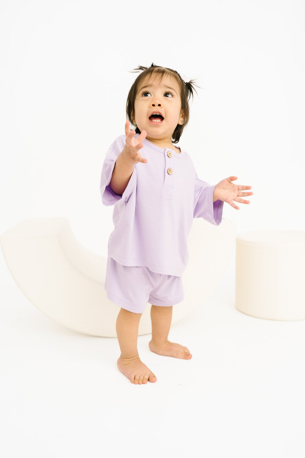 Lilac Bamboo Button Slouchy Set