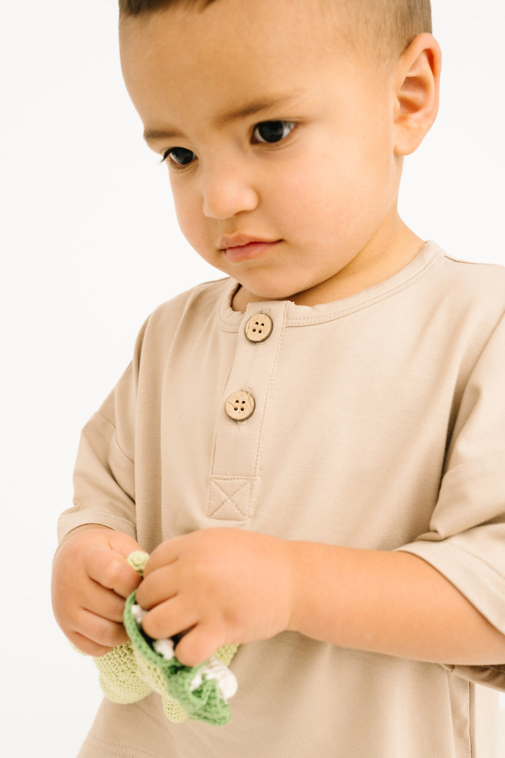Sandstone Bamboo Button Slouchy Set