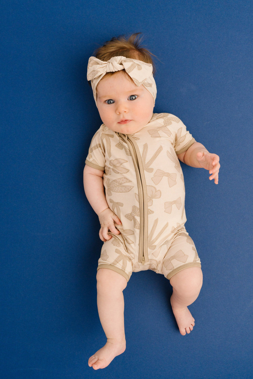 Neutral Bows Bamboo Short Romper