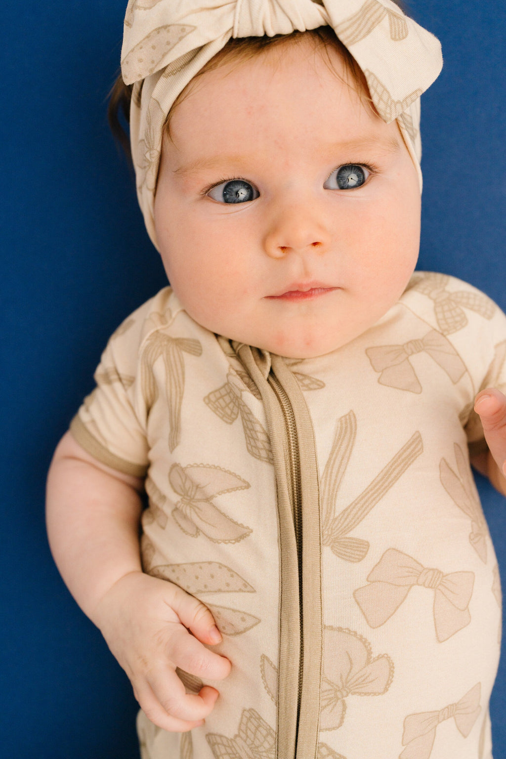 Neutral Bows Bamboo Short Romper