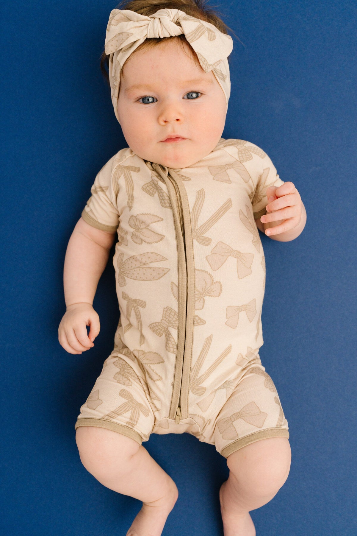Neutral Bows Bamboo Short Romper