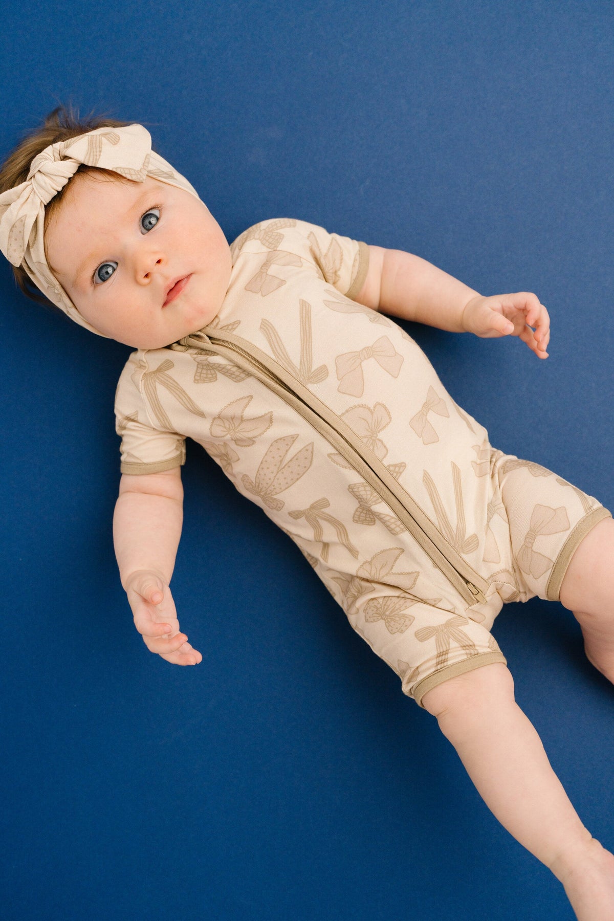 Neutral Bows Bamboo Short Romper
