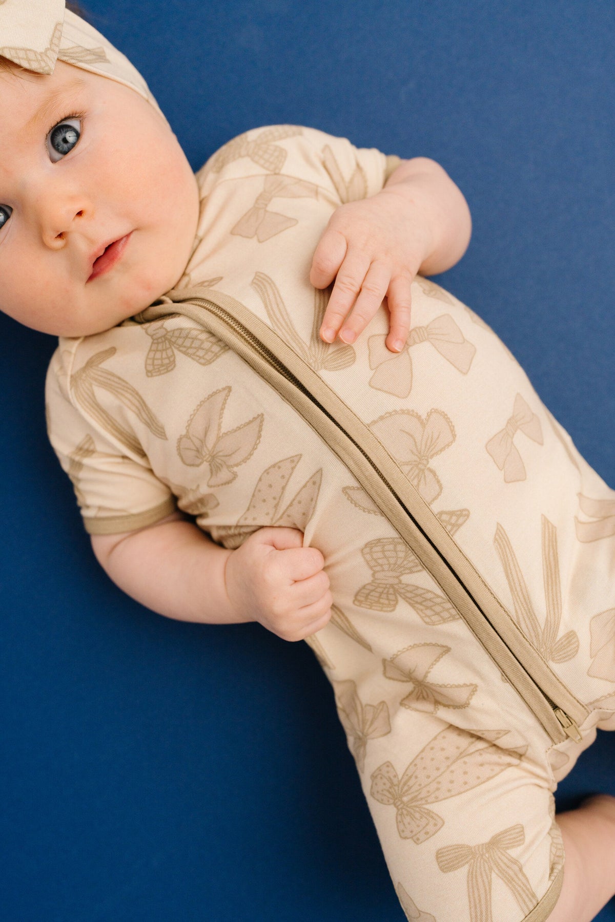 Neutral Bows Bamboo Short Romper