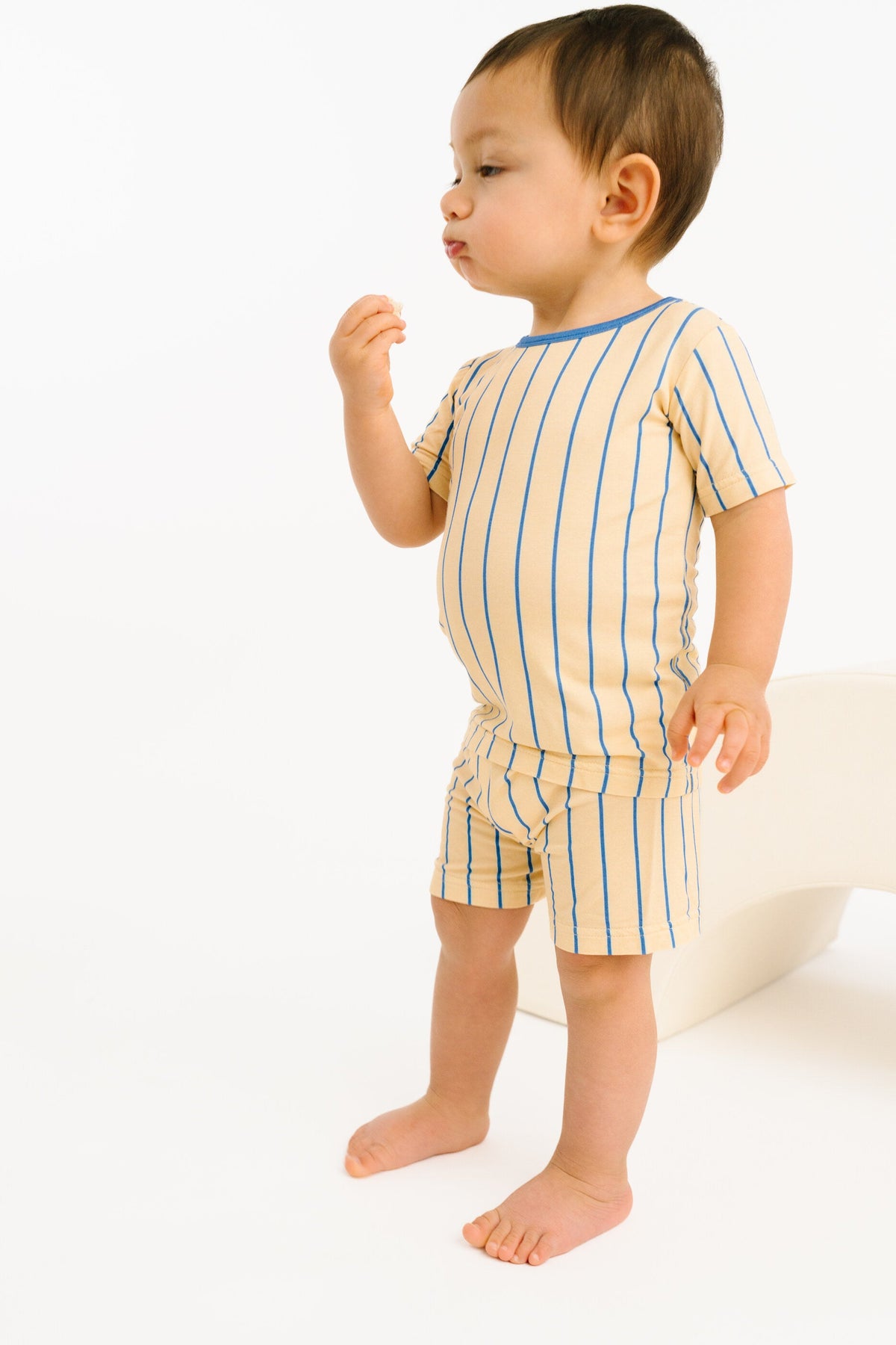 Vintage Stripe Bamboo Shorts Set