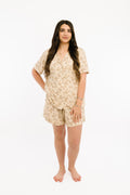 Neutral Bows Women's Short Bamboo Pajama Set