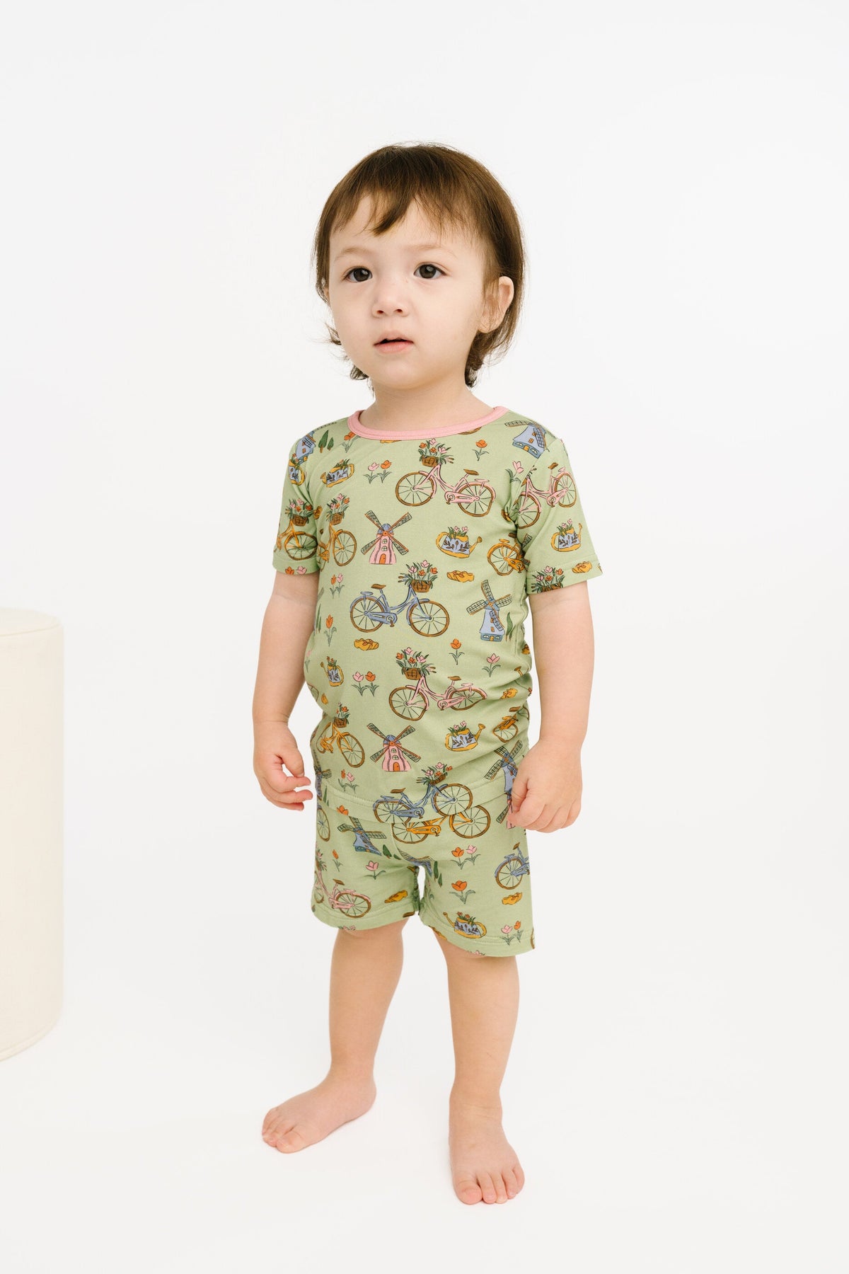 Bikes & Blooms Bamboo Shorts Set
