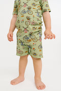 Bikes & Blooms Bamboo Shorts Set