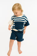 Navy Short Retro Set