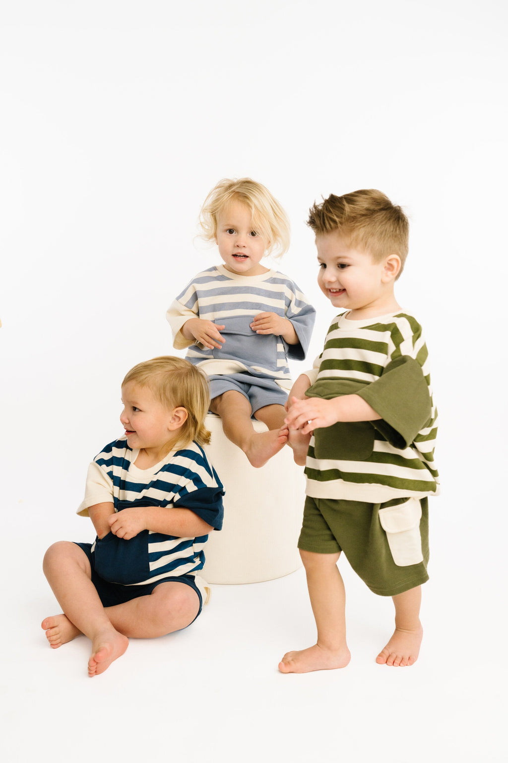 Navy Short Retro Set