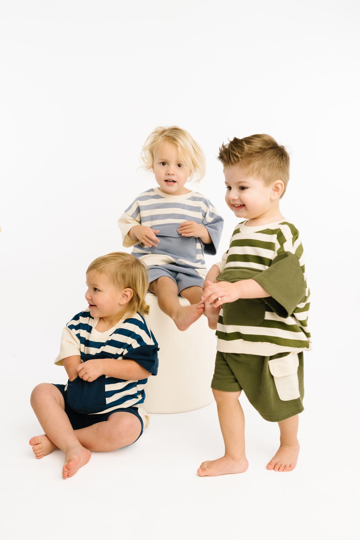 Navy Short Retro Set