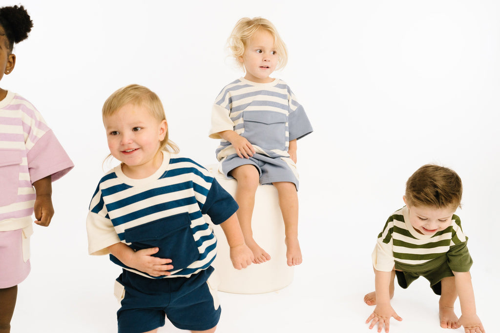 Navy Short Retro Set
