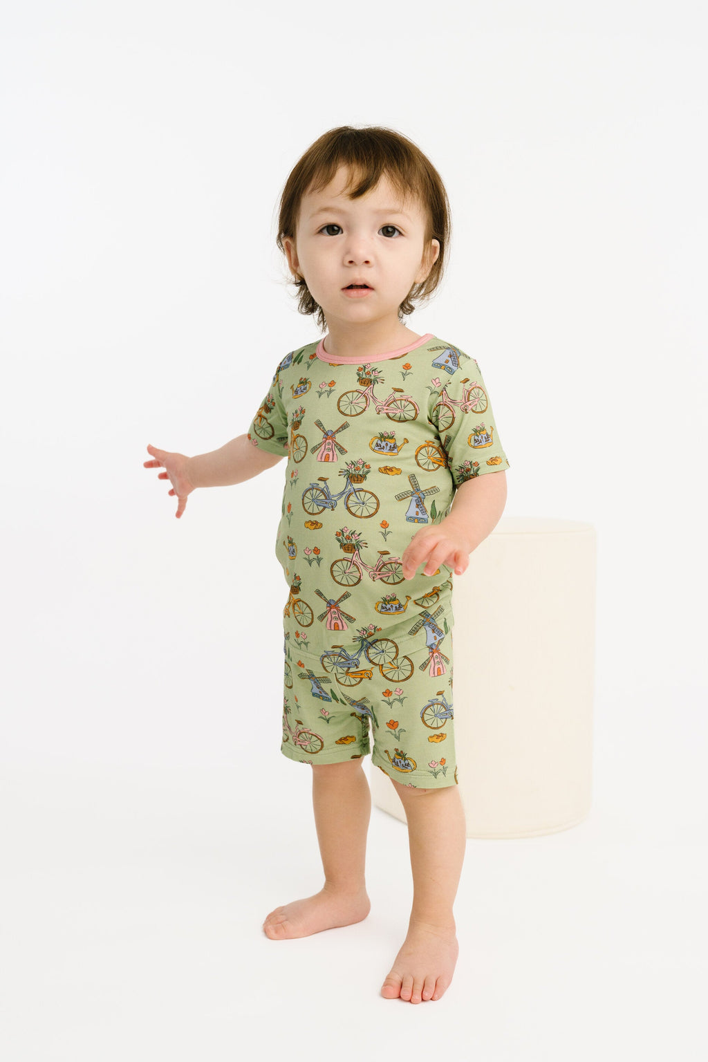 Bikes & Blooms Bamboo Shorts Set