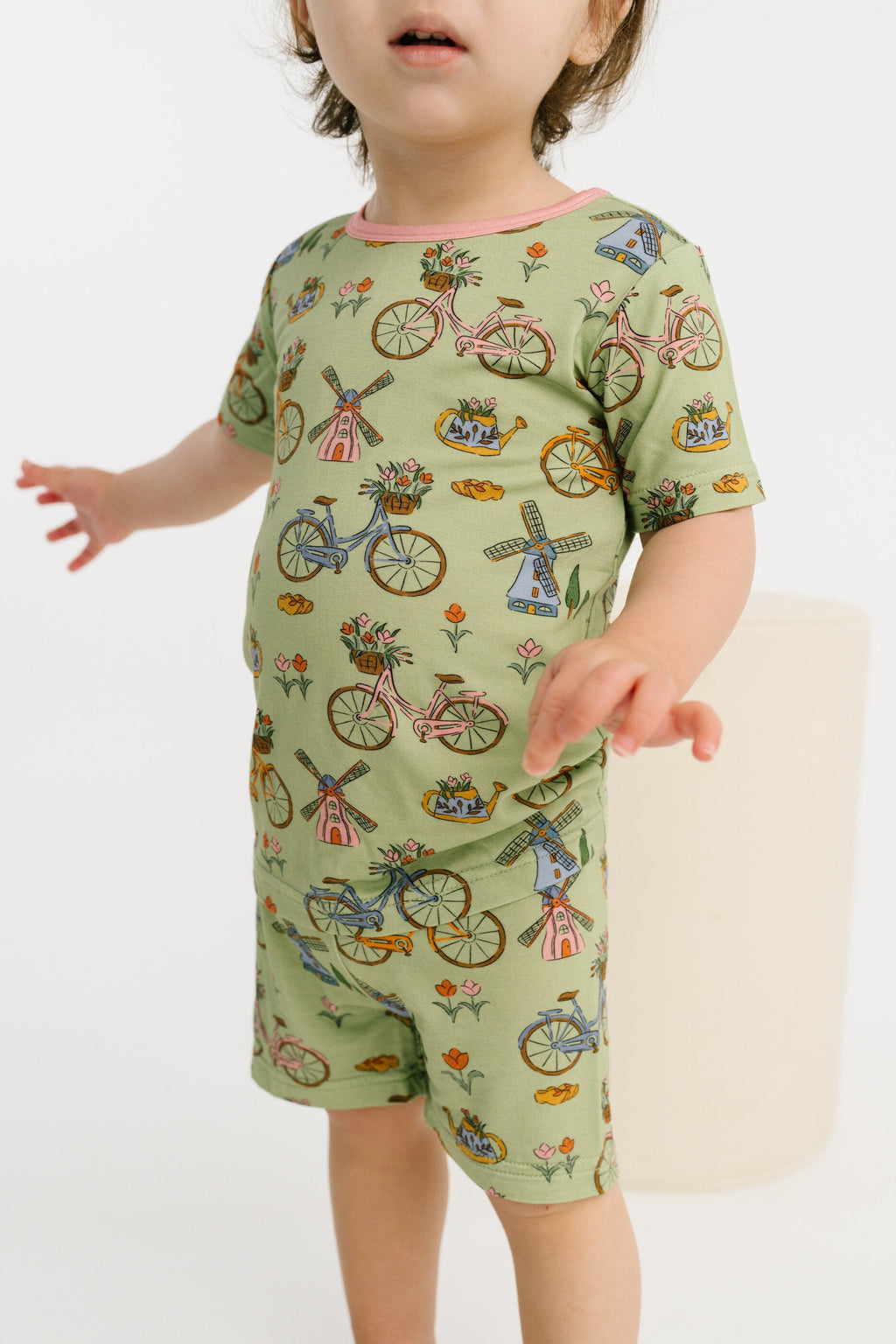 Bikes & Blooms Bamboo Shorts Set