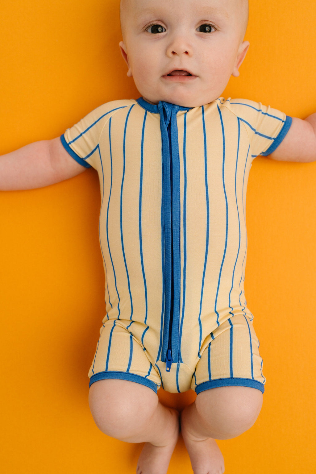 Vintage Stripe Bamboo Short Romper