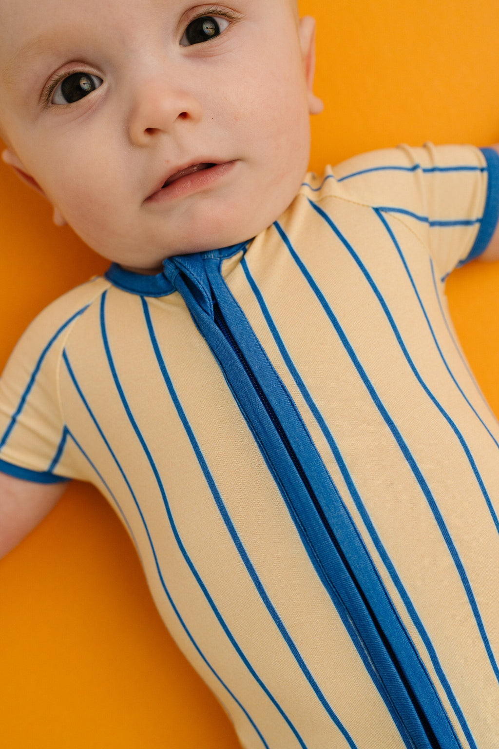 Vintage Stripe Bamboo Short Romper