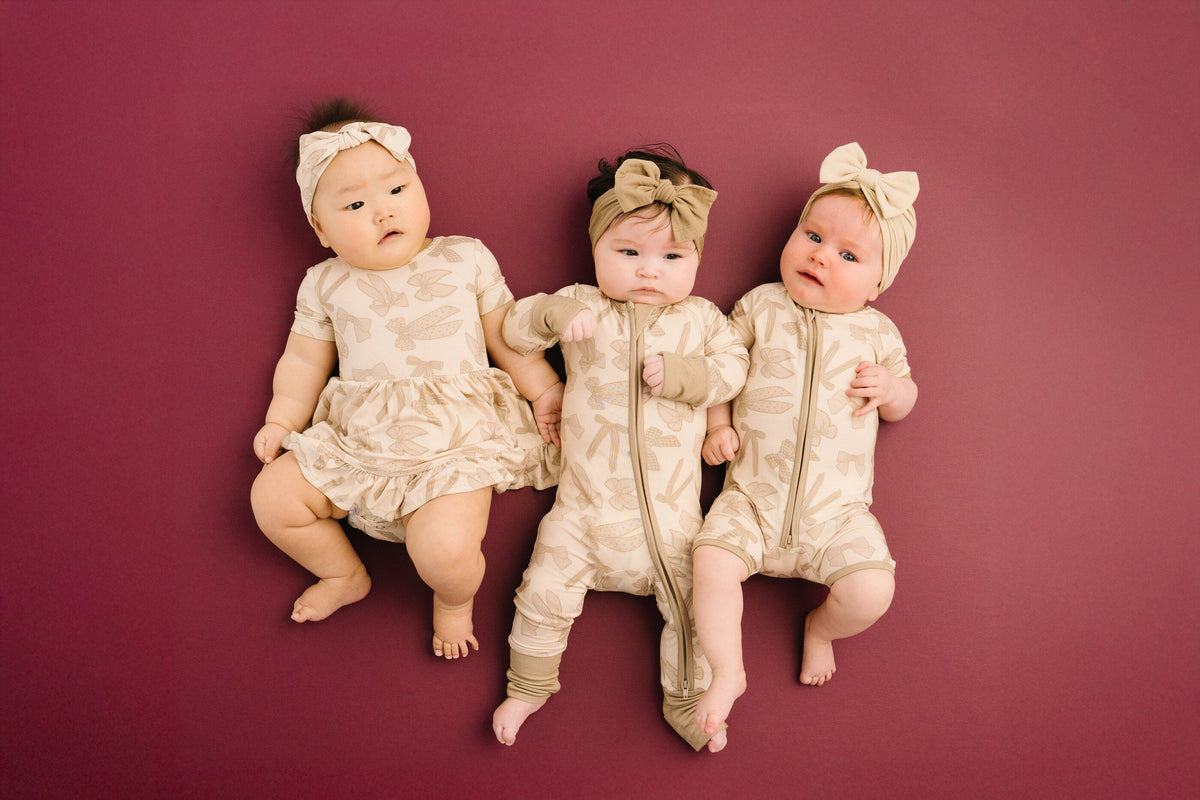 Neutral Bows Bamboo Short Romper