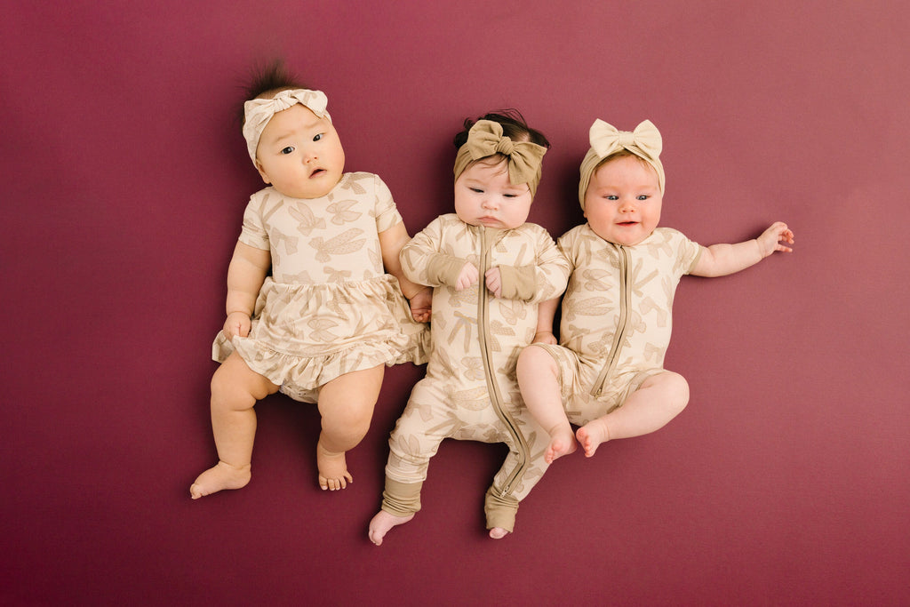 Neutral Bows Bamboo Short Romper