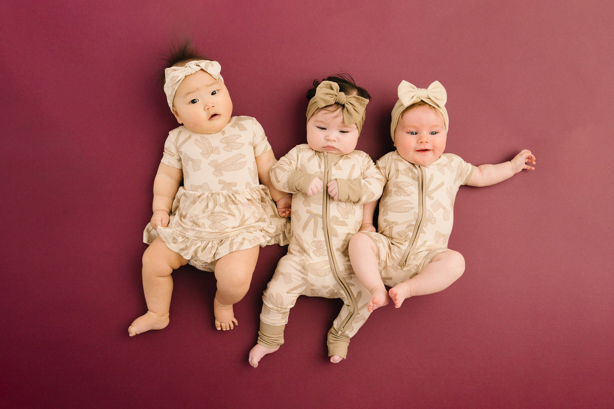 Neutral Bows Bamboo Short Romper